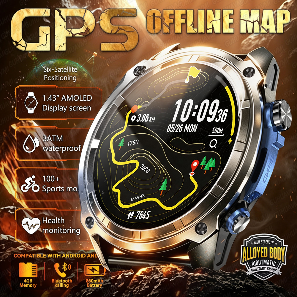 Wrist Wraps Fitness - 2026New TANK PRO Military GPS Smart