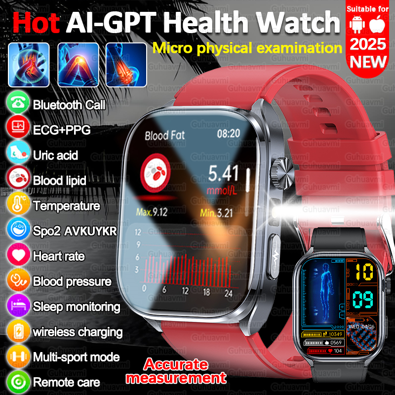 Wrist Wraps Fitness - Accurate Blood Lipids Uric Acid Bluetooth