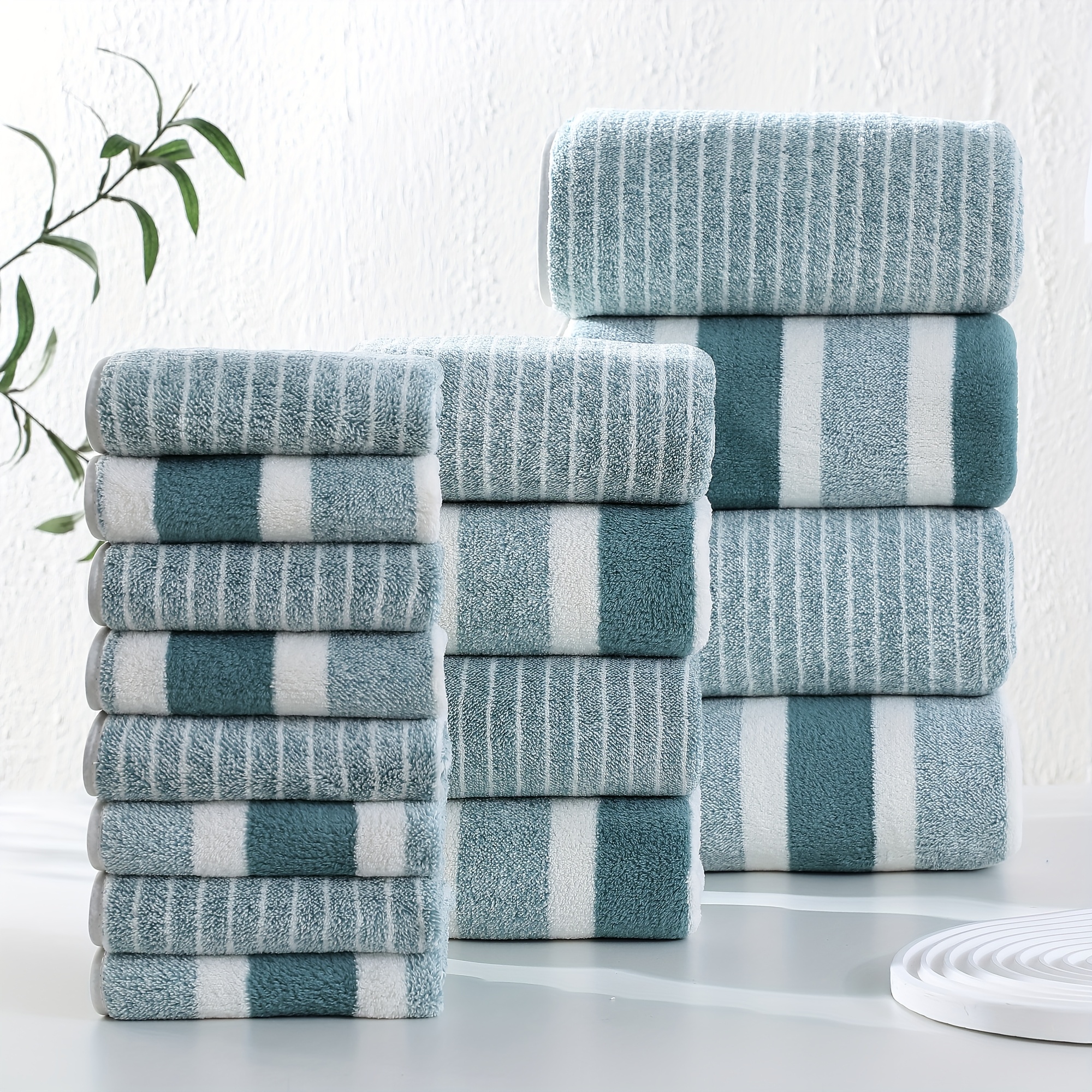 16pcs Striped Bath Towel Set - – обзор и цена Yoga Fitness Hotel