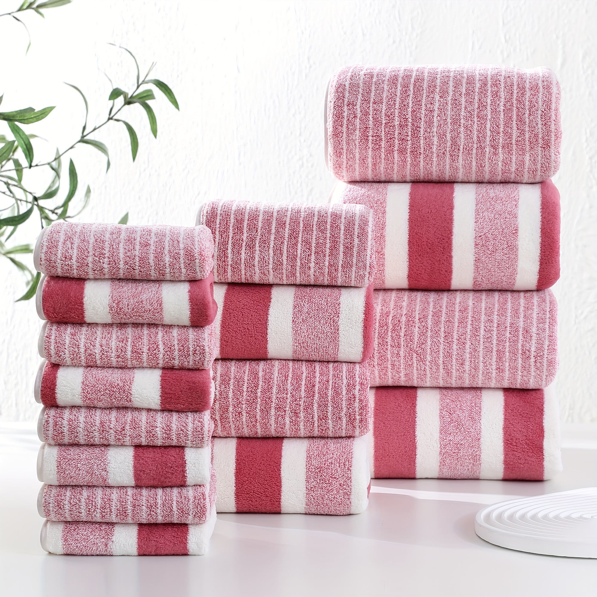 16pcs Striped Bath Towel Set - – обзор и цена Yoga Fitness Hotel