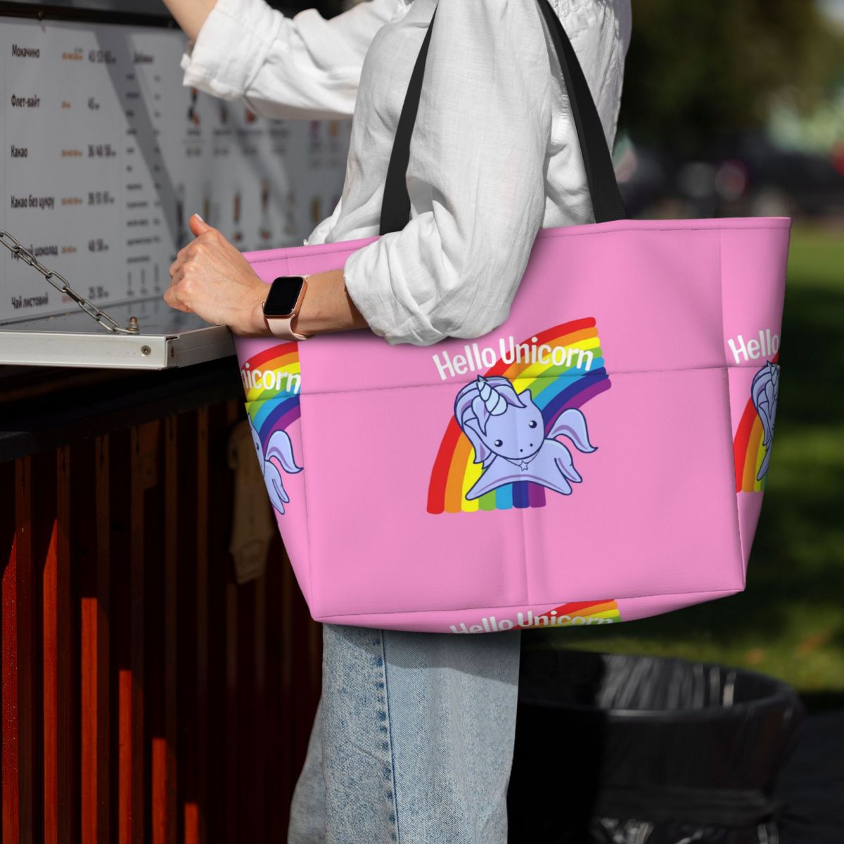Hello Unicorn Beach Tote Bag S – обзор и цена Yoga Fitness Tote