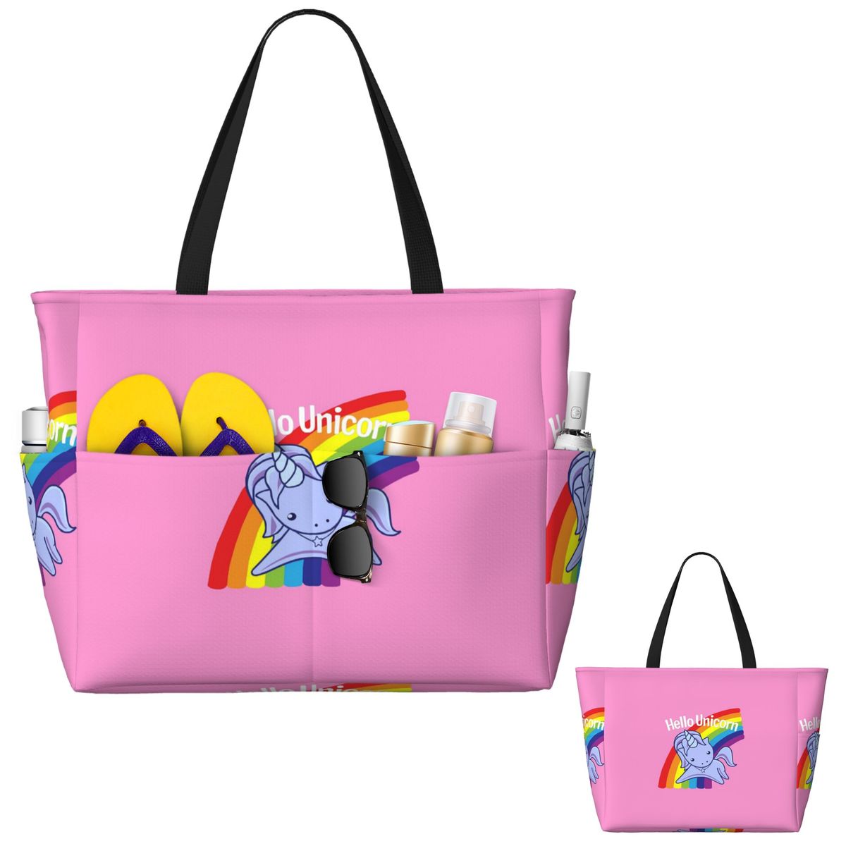 Hello Unicorn Beach Tote Bag S – обзор и цена Yoga Fitness Tote