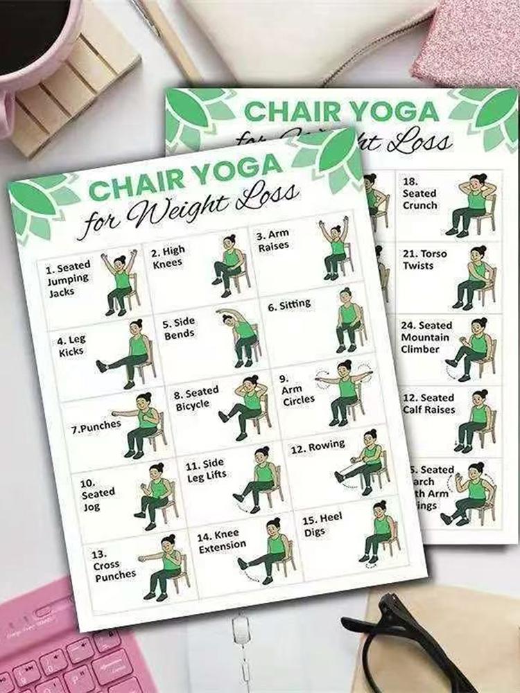 2 PCS Yoga Poster Home Exercis – обзор и цена Yoga Health & Fitness Centre
