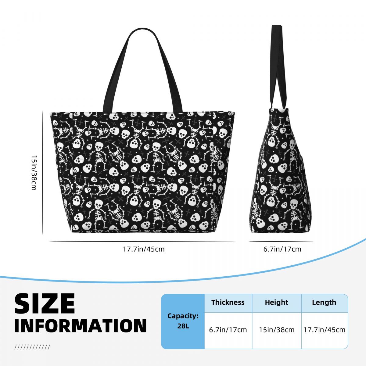 Skull Floral Rose Thorn Gothic – обзор и цена Yoga Fitness Tote